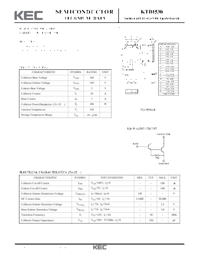 KEC ktd1530  . Electronic Components Datasheets Active components Transistors KEC ktd1530.pdf
