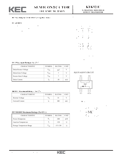 KEC ktk921u  . Electronic Components Datasheets Active components Transistors KEC ktk921u.pdf