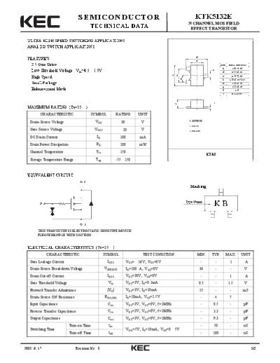 KEC ktk5132e  . Electronic Components Datasheets Active components Transistors KEC ktk5132e.pdf