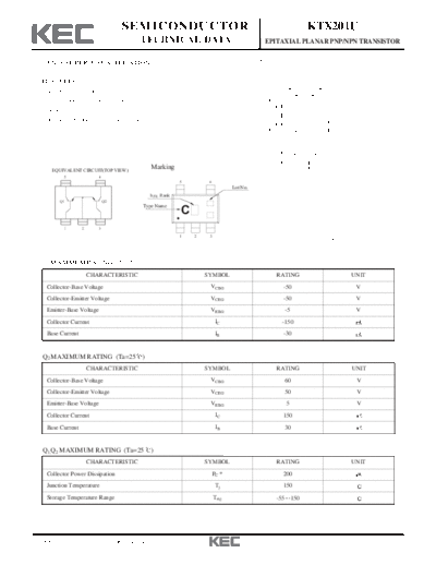 KEC ktx201u  . Electronic Components Datasheets Active components Transistors KEC ktx201u.pdf