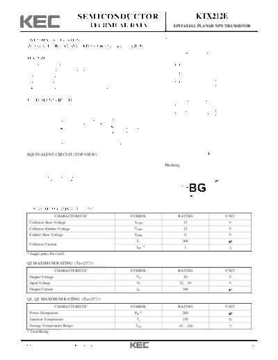 KEC ktx212e  . Electronic Components Datasheets Active components Transistors KEC ktx212e.pdf