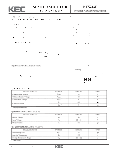 KEC ktx212u  . Electronic Components Datasheets Active components Transistors KEC ktx212u.pdf