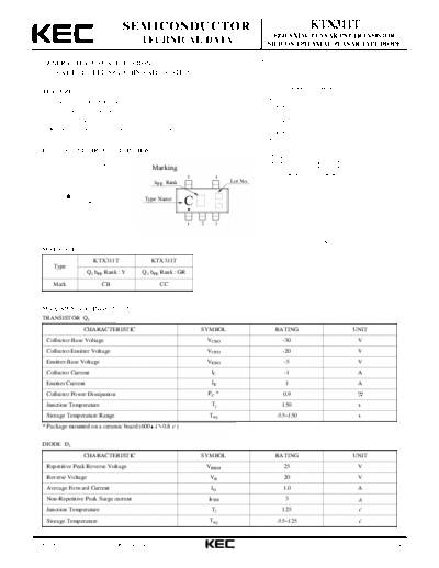 KEC ktx311t  . Electronic Components Datasheets Active components Transistors KEC ktx311t.pdf