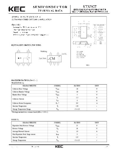 . Electronic Components Datasheets ktx312t  . Electronic Components Datasheets Active components Transistors KEC ktx312t.pdf