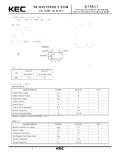 KEC ktx411t  . Electronic Components Datasheets Active components Transistors KEC ktx411t.pdf