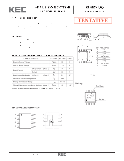 KEC ku082n03q  . Electronic Components Datasheets Active components Transistors KEC ku082n03q.pdf