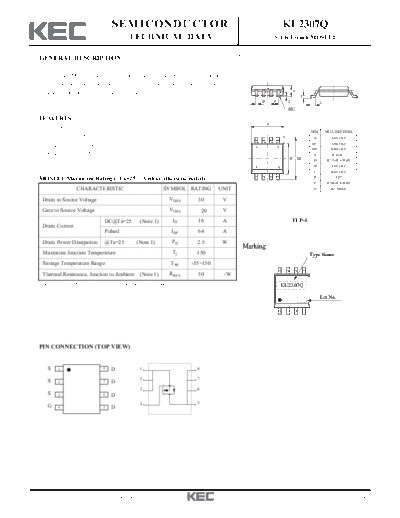 KEC ku2307q  . Electronic Components Datasheets Active components Transistors KEC ku2307q.pdf