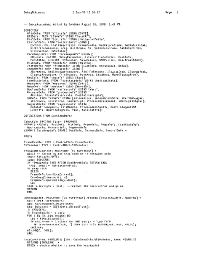 xerox DebugNub.mesa Sep78  xerox mesa 4.0_1978 listing Mesa_4_System DebugNub.mesa_Sep78.pdf