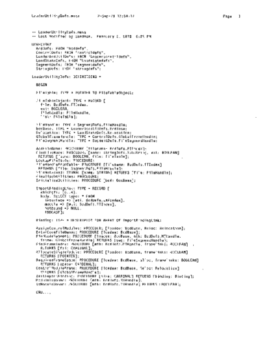xerox LoaderUtilityDefs.mesa Sep78  xerox mesa 4.0_1978 listing Mesa_4_System LoaderUtilityDefs.mesa_Sep78.pdf