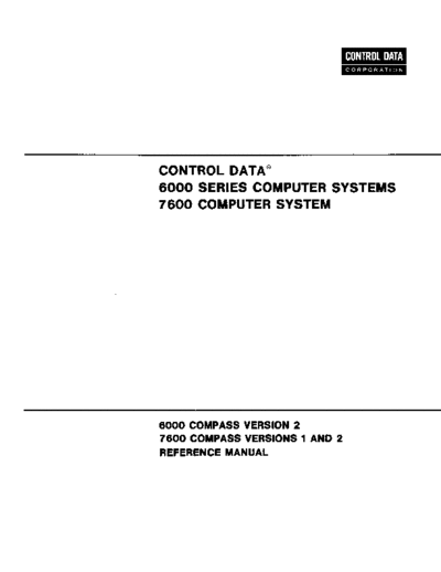 cdc 60279900D COMPASS RefMan  . Rare and Ancient Equipment cdc cyber lang compass 60279900D_COMPASS_RefMan.pdf
