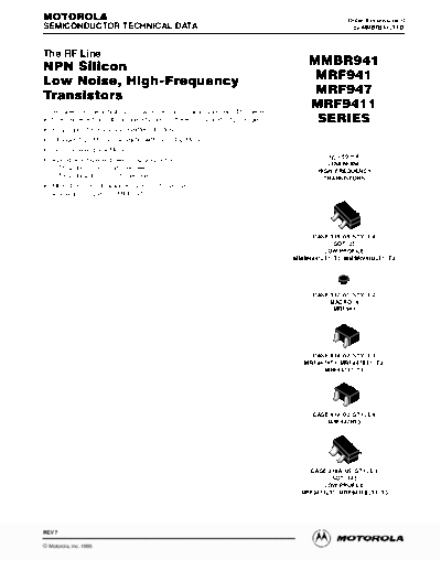 Motorola mrf941 mmbr941lt1 mrf9411lt1 mrf947  . Electronic Components Datasheets Active components Transistors Motorola mrf941_mmbr941lt1_mrf9411lt1_mrf947.pdf