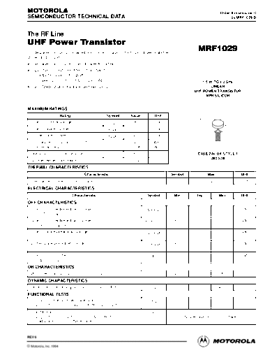 Motorola mrf1029r  . Electronic Components Datasheets Active components Transistors Motorola mrf1029r.pdf