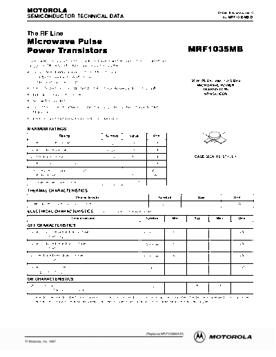 Motorola mrf1035mbrev0  . Electronic Components Datasheets Active components Transistors Motorola mrf1035mbrev0.pdf