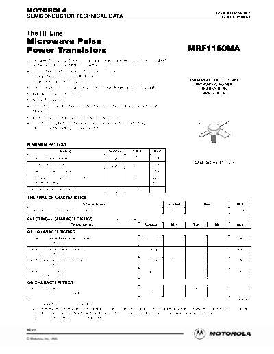 Motorola mrf1150m  . Electronic Components Datasheets Active components Transistors Motorola mrf1150m.pdf