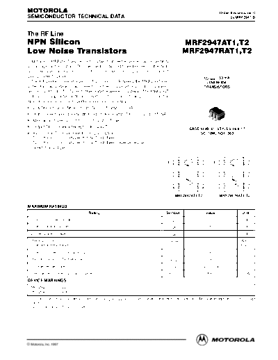 Motorola mrf2947rev0  . Electronic Components Datasheets Active components Transistors Motorola mrf2947rev0.pdf