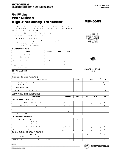 Motorola mrf5583r  . Electronic Components Datasheets Active components Transistors Motorola mrf5583r.pdf