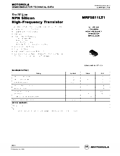 Motorola mrf5811l  . Electronic Components Datasheets Active components Transistors Motorola mrf5811l.pdf