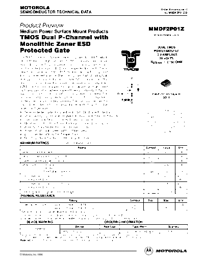 Motorola mtdf2p01z  . Electronic Components Datasheets Active components Transistors Motorola mtdf2p01z.pdf