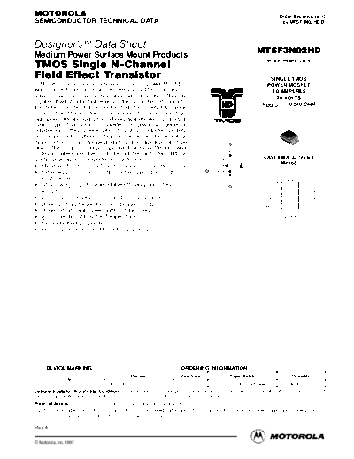 Motorola mtsf3n02hdrev4  . Electronic Components Datasheets Active components Transistors Motorola mtsf3n02hdrev4.pdf