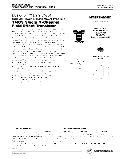 Motorola mtsf3n03hd  . Electronic Components Datasheets Active components Transistors Motorola mtsf3n03hd.pdf