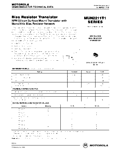 Motorola mun2211t  . Electronic Components Datasheets Active components Transistors Motorola mun2211t.pdf