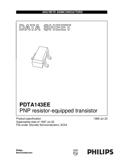Motorola pdta143ee 2  . Electronic Components Datasheets Active components Transistors Motorola pdta143ee_2.pdf