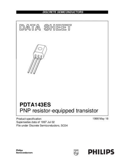 Motorola pdta143es 2  . Electronic Components Datasheets Active components Transistors Motorola pdta143es_2.pdf