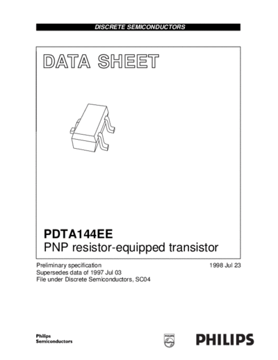 Motorola pdta144ee 2  . Electronic Components Datasheets Active components Transistors Motorola pdta144ee_2.pdf