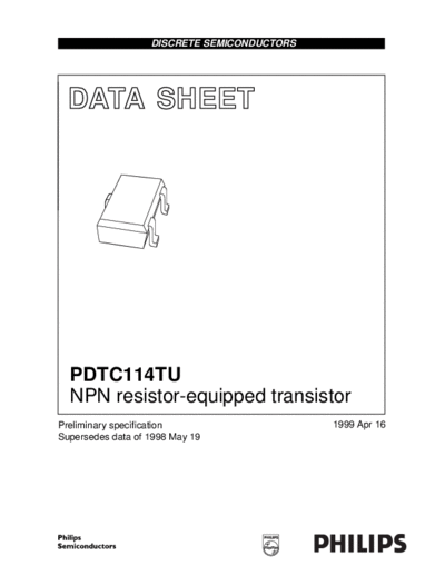 Motorola pdtc114tu 3  . Electronic Components Datasheets Active components Transistors Motorola pdtc114tu_3.pdf