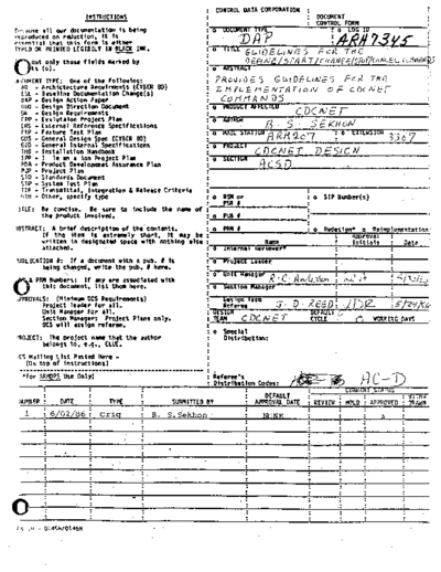 cdc ARH7345 Guidelines for the DEFINE START CHANGE STOP CANCEL Commands May86  . Rare and Ancient Equipment cdc cyber comm cdcnet ARH7345_Guidelines_for_the_DEFINE_START_CHANGE_STOP_CANCEL_Commands_May86.pdf