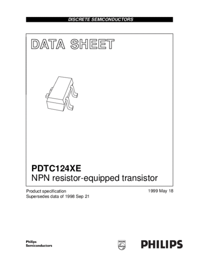 Motorola pdtc124xe 3  . Electronic Components Datasheets Active components Transistors Motorola pdtc124xe_3.pdf