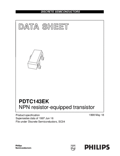 Motorola pdtc143ek 2  . Electronic Components Datasheets Active components Transistors Motorola pdtc143ek_2.pdf