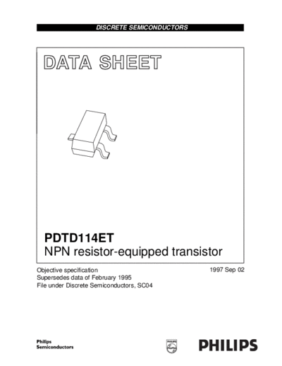 Motorola pdtd114et 4  . Electronic Components Datasheets Active components Transistors Motorola pdtd114et_4.pdf