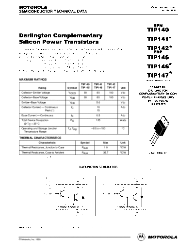Motorola tip140re  . Electronic Components Datasheets Active components Transistors Motorola tip140re.pdf