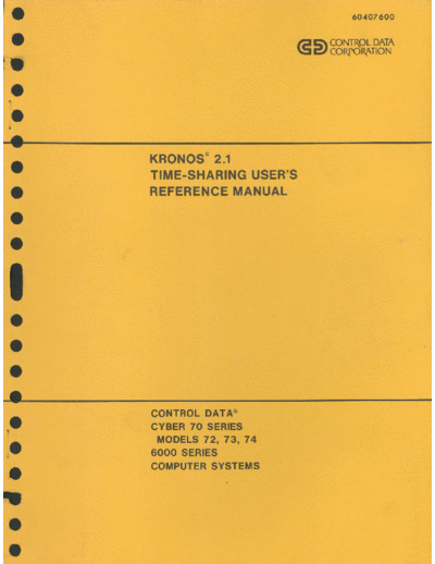 cdc 60407600D KRONOS2.1ug Jun75  . Rare and Ancient Equipment cdc cyber cyber_70 kronos 60407600D_KRONOS2.1ug_Jun75.pdf