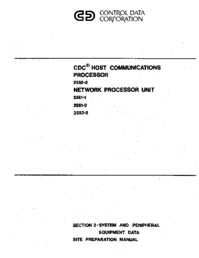 cdc 74641200D 2550 Site Preparation Manual Nov78  . Rare and Ancient Equipment cdc cyber comm 2550 74641200D_2550_Site_Preparation_Manual_Nov78.pdf