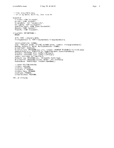xerox ListerDefs.mesa Sep78  xerox mesa 4.0_1978 listing Mesa_4_Lister ListerDefs.mesa_Sep78.pdf