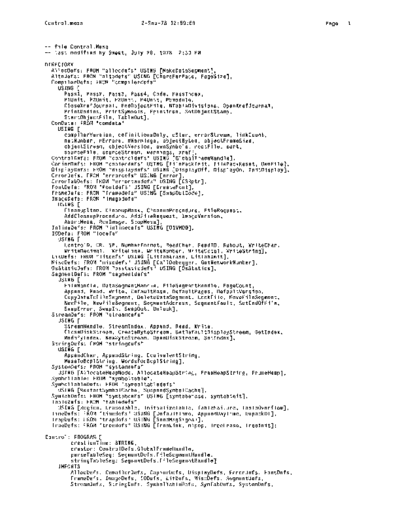 xerox Control.mesa Sep78  xerox mesa 4.0_1978 listing Mesa_4_Compiler Control.mesa_Sep78.pdf