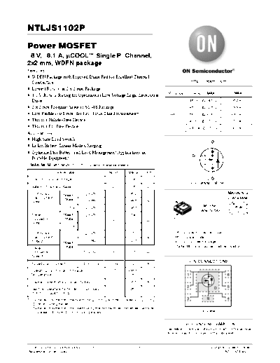 ON Semiconductor ntljs1102p  . Electronic Components Datasheets Active components Transistors ON Semiconductor ntljs1102p.pdf