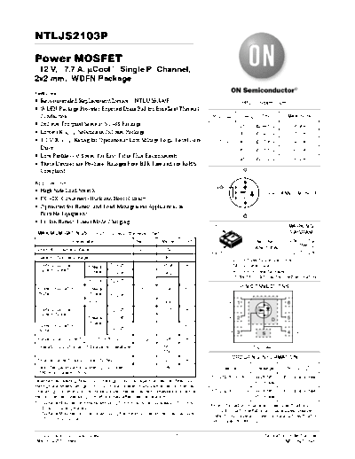 . Electronic Components Datasheets ntljs2103p  . Electronic Components Datasheets Active components Transistors ON Semiconductor ntljs2103p.pdf