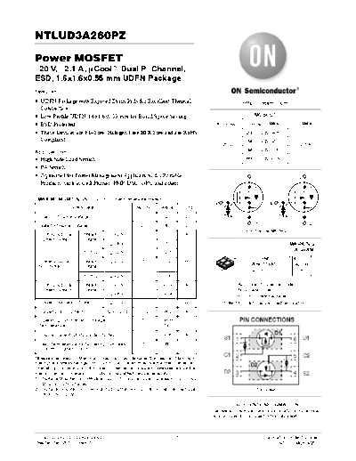 ON Semiconductor ntlud3a260pz  . Electronic Components Datasheets Active components Transistors ON Semiconductor ntlud3a260pz.pdf