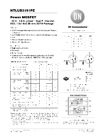 ON Semiconductor ntlud3191pz  . Electronic Components Datasheets Active components Transistors ON Semiconductor ntlud3191pz.pdf