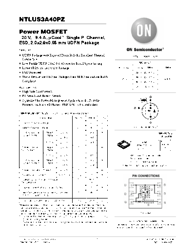 ON Semiconductor ntlus3a40pz  . Electronic Components Datasheets Active components Transistors ON Semiconductor ntlus3a40pz.pdf