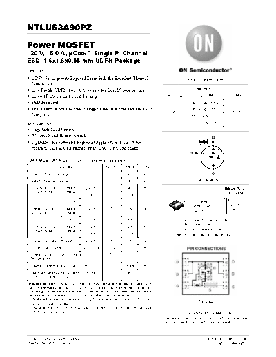 ON Semiconductor ntlus3a90pz  . Electronic Components Datasheets Active components Transistors ON Semiconductor ntlus3a90pz.pdf