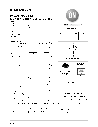 ON Semiconductor ntmfs4833n  . Electronic Components Datasheets Active components Transistors ON Semiconductor ntmfs4833n.pdf