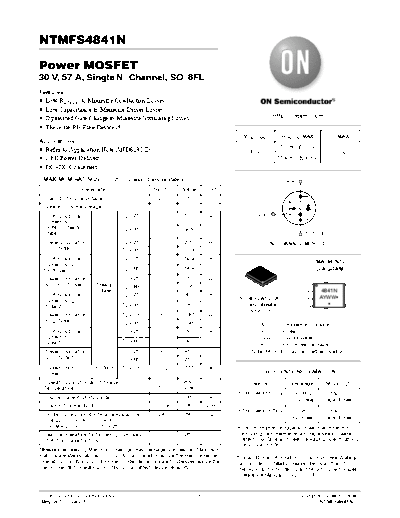 ON Semiconductor ntmfs4841n  . Electronic Components Datasheets Active components Transistors ON Semiconductor ntmfs4841n.pdf