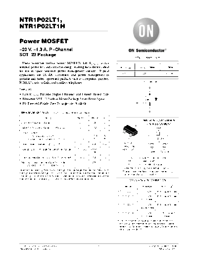 ON Semiconductor ntr1p02lt1 ntr1p02lt1h  . Electronic Components Datasheets Active components Transistors ON Semiconductor ntr1p02lt1_ntr1p02lt1h.pdf