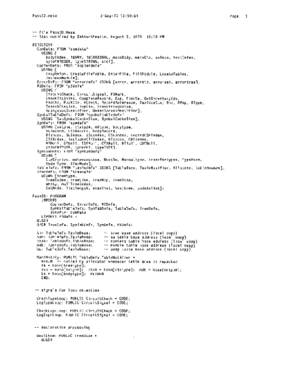 xerox Pass3D.mesa Sep78  xerox mesa 4.0_1978 listing Mesa_4_Compiler Pass3D.mesa_Sep78.pdf