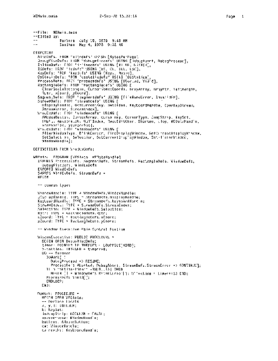 xerox WEMain.mesa Sep78  xerox mesa 4.0_1978 listing Mesa_4_Debug WEMain.mesa_Sep78.pdf
