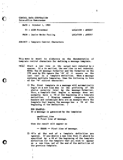 cdc Template Control Characters Oct85  . Rare and Ancient Equipment cdc cyber comm cdcnet Template_Control_Characters_Oct85.pdf
